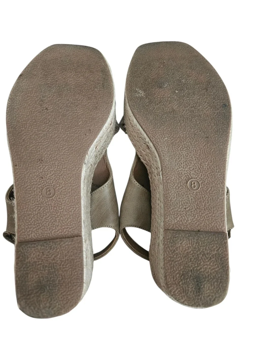 Corkys Freddie Wedge Sandals Taupe Sz 8 Summer Resort Vacation